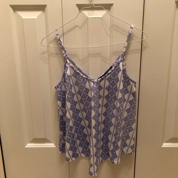 Blue and white tank top, size M. - Picture 1 of 2